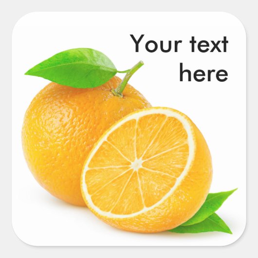 Sticker Carré Un orange et demi (Devant)
