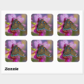Sticker Carré Un papillon swallowtail (Feuille)