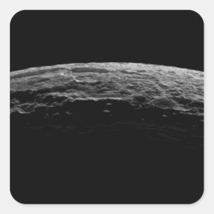 Sticker Carré Un paysage irréel de la lune de Saturne