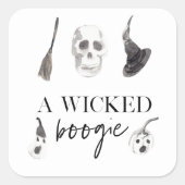 Sticker Carré Un petit boogie | Bonne Halloween (Devant)