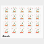 Sticker Carré Un petit lapin a un an (Feuille)