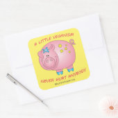 Sticker Carré Un peu de véganisme n'a jamais fait de mal à quico (Enveloppe)