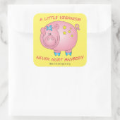 Sticker Carré Un peu de véganisme n'a jamais fait de mal à quico (Sac)