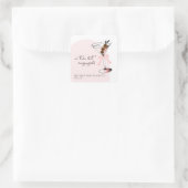 Sticker Carré Un peu fiancée Martini Rose Bachelorette (Sac)