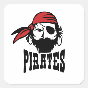 Sticker Carré Un pirate oculaire