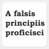 Sticker Carré Un problème de principe erroné (Devant)