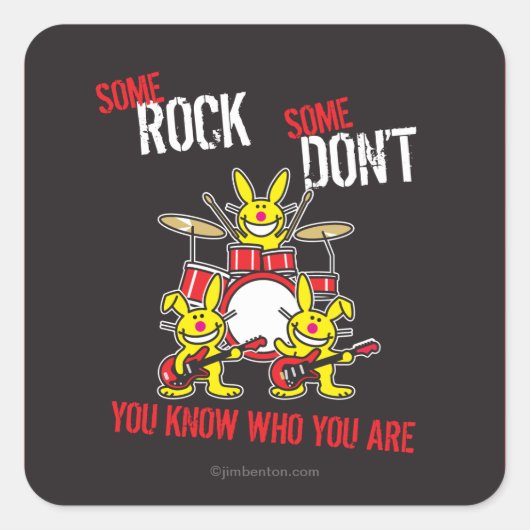 Sticker Carré Un rocher (Devant)