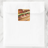 Sticker Carré Un sandwich italien avec 2 (Sac)