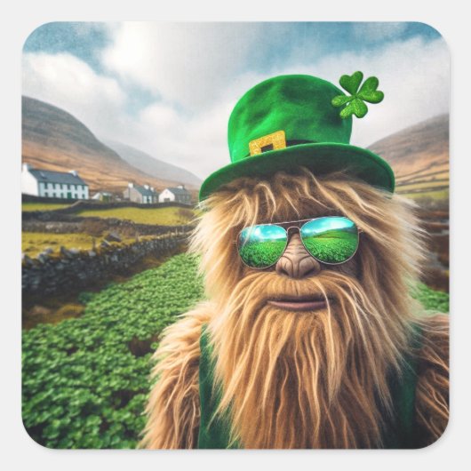 Sticker Carré Un sasquatch irlandais (Devant)
