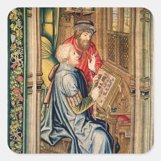 Sticker Carré Un script écrire un compte (Devant)