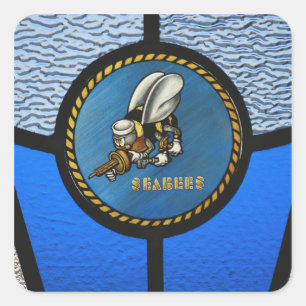 Sticker Carré Un seul logo Seabee