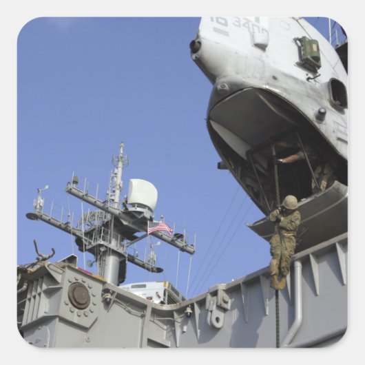 Sticker Carré Un soldat à cordes rapides (Devant)