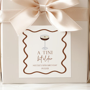 Sticker Carré Un Tini Un Peu Plus Ancien Expresso Martini Annive