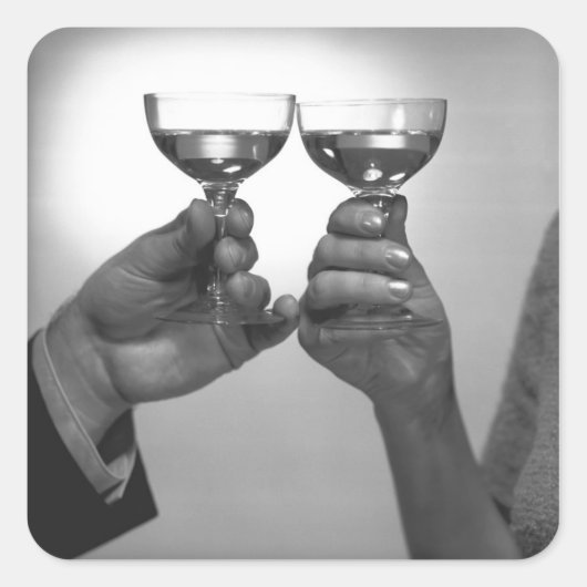 Sticker Carré Un toast (Devant)