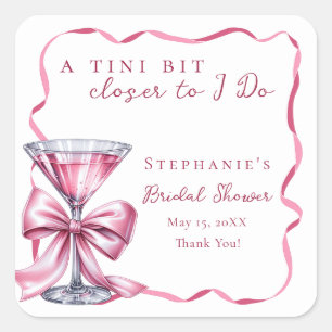 Sticker Carré Un Tout Petit Peu Plus Près du Oui Pink Martini Fê