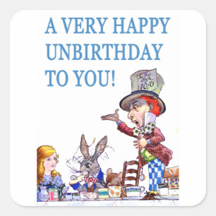 Sticker Carré Un Très Heureux anniversaire pour vous!