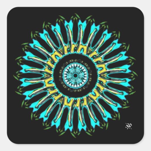 Sticker Carré Un truc rond sympa vC4 (Devant)