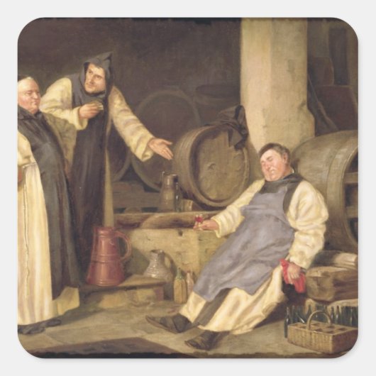 Sticker Carré Un verre trop grand (Devant)