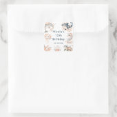 Sticker Carré Under The Sea Animals Birthday Party (Sac)