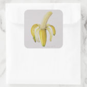 Sticker Carré Une banane à moitié pelée 1997 (Sac)