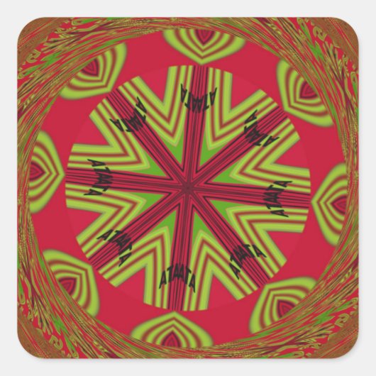 Sticker Carré Une belle Afrique Extraordinaire peut le design tr (Devant)