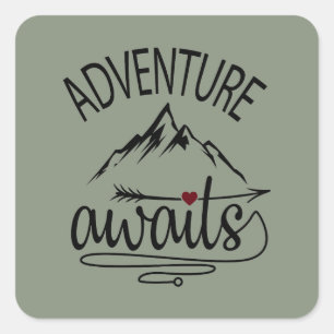 Sticker Carré Une belle aventure attend l'art des mots