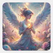 Sticker Carré Une Belle Fée (Devant)