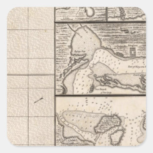 Sticker Carré Une carte de l'Empire Britannique en feuille 16 de