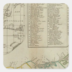 Sticker Carré Une carte de l'île de St John