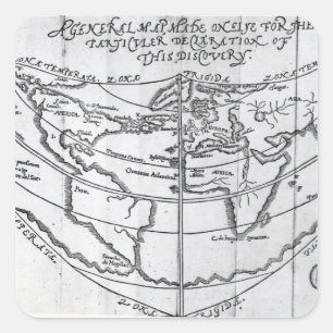 Sticker Carré Une carte générale