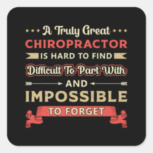 Sticker Carré Une Chiropratique Chiropraticienne Vraiment Grande