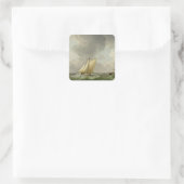 Sticker Carré Une coupe dans une brise forte (huile sur cuivre) (Sac)