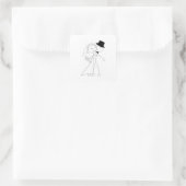 Sticker Carré Une danse et un baiser (Sac)