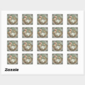 Sticker Carré Une date de poisson (Feuille)