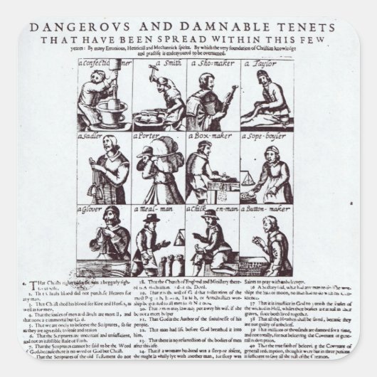 Sticker Carré Une découverte des plus dangereux (Devant)