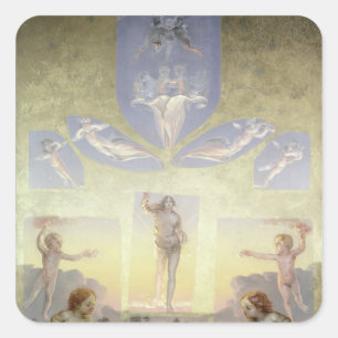 Sticker Carré Une étude pour la deuxième version du '