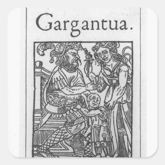 Sticker Carré Une famille de géants (Devant)