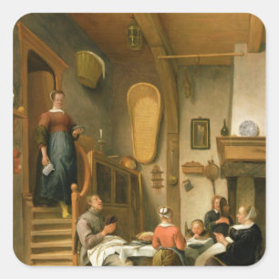 Sticker Carré Une famille qui dit grâce