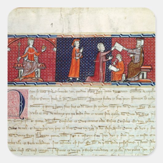 Sticker Carré Une femme prêtant serment avant (Devant)