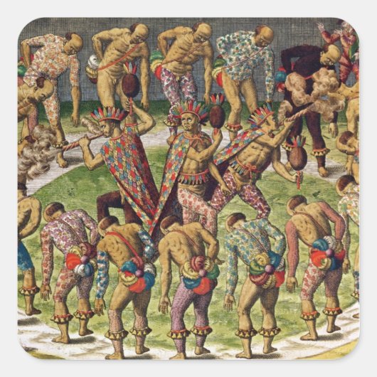 Sticker Carré Une fête barbare (Devant)