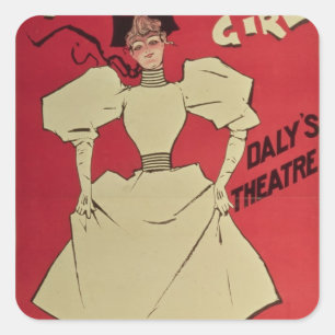 Sticker Carré Une fille de la Gaiety au Théâtre Daly