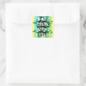 Sticker Carré Une fois rebelle, toujours rebelle bleu vert (Sac)