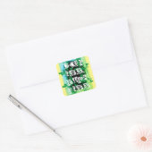 Sticker Carré Une fois rebelle, toujours rebelle bleu vert (Enveloppe)
