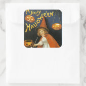 Sticker Carré Une Halloween joyeuse (Sac)