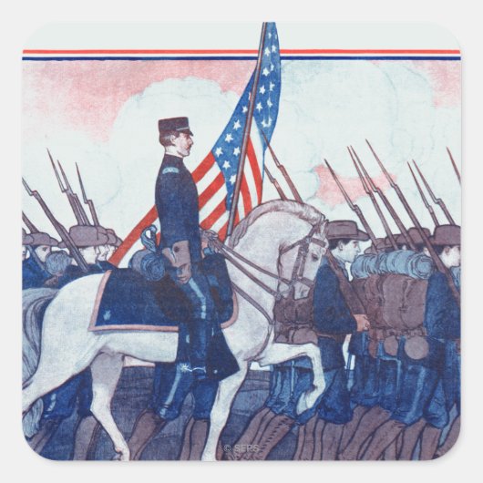 Sticker Carré Une histoire de guerre aux Philippines (Devant)