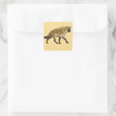 Sticker Carré Une hyène tachetée. Afrique sauvage (Sac)