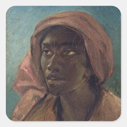 Sticker Carré Une jeune femme nègre (Devant)