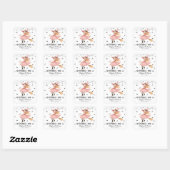 Sticker Carré Une joyeuse sorcière d'Halloween (Feuille)
