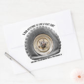 Sticker Carré Une Mauvaise Attitude Comme Un Pneu Plat (Enveloppe)