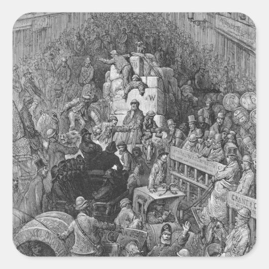 Sticker Carré Une métropole urbaine (Devant)